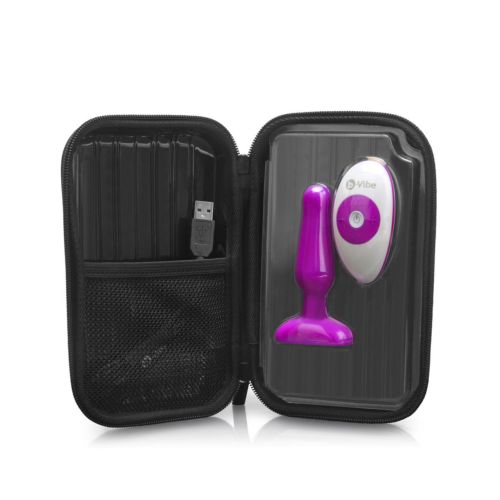 Анальная вибропробка NOVICE REMOTE CONTROL PLUG FUCHSIA - 10,2 см. - 4