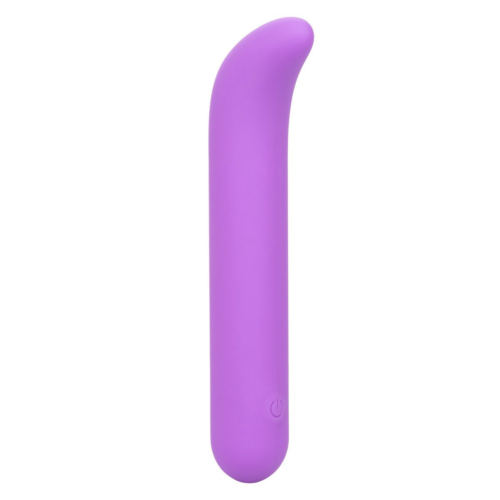 Фиолетовый мини-вибромассажер Liquid Silicone Mini G Vibe для стимуляции зоны G - 10,75 см. - 0