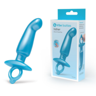 Голубая анальная пробка для массажа простаты Hither Silicone Prostate Plug - 14,3 см. - 1