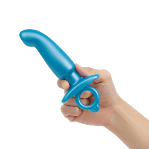 Голубая анальная пробка для массажа простаты Hither Silicone Prostate Plug - 14,3 см. - 3