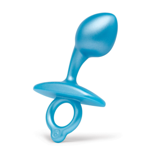 Голубая анальная пробка для массажа простаты Bulb Silicone Prostate Plug - 10,7 см. - 2