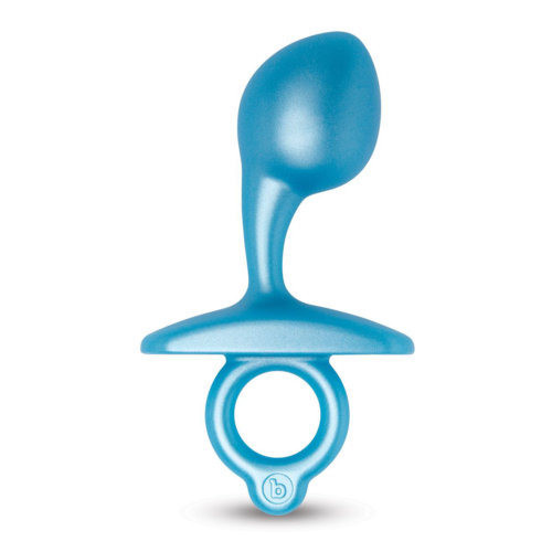 Голубая анальная пробка для массажа простаты Bulb Silicone Prostate Plug - 10,7 см. - 0