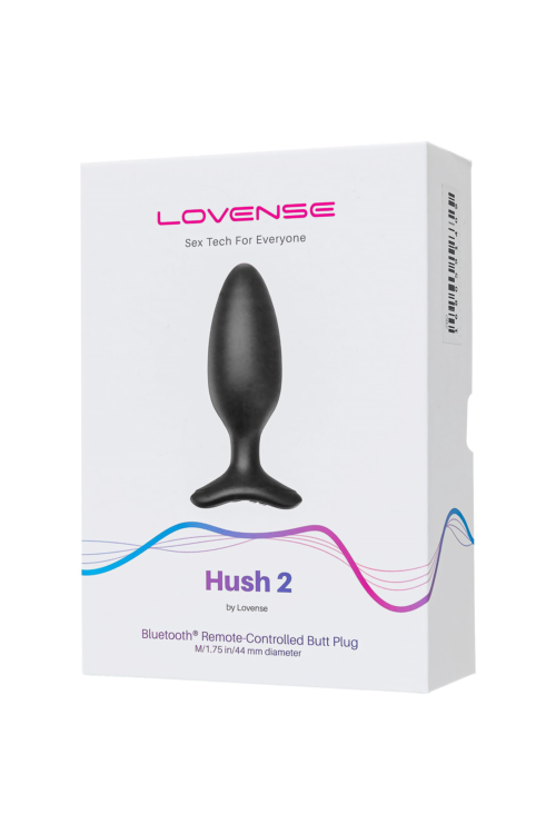 Черная анальная втулка LOVENSE Hush 2 (M) - 13,5 см. - 9