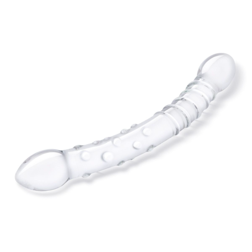 Двусторонний стеклянный фаллоимитатор 12’’ Girthy Double Trouble Glass Dildo - 30 см. - 2