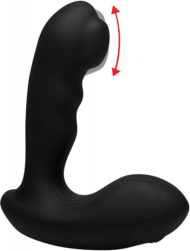 Черный стимулятор простаты Alpha-Pro 7X P-Milker Silicone Prostate Stimulator with Milking Bead - 1