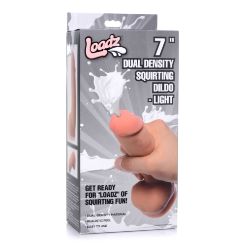 Реалистичный фаллоимитатор с имитацией эякуляции Loadz Squirting Dildo - 18,5 см. - 3