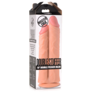 Телесный сдвоенный фаллоимитатор Double Stuffer 10 Double Pecker Dildo - 27 см. - 4