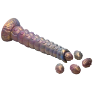 Фантазийный фаллоимитатор Deep Invader Tentacle Ovipositor Silicone Dildo with Eggs - 22,9 см. - 0