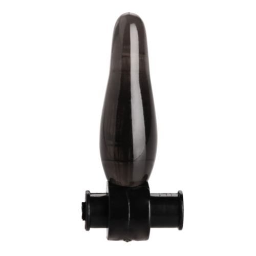 Дымчатая анальная мини-пробка с вибропулей Vibrating Bum Tickler Mini Anal Plug - 6,3 см. - 0