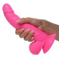 Розовый фаллоимитатор на присоске 7.5 Dildo with Balls - 21,5 см. - 1