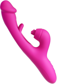 Розовый вибратор-кролик G Spot Ultra - 26,5 см. - 1