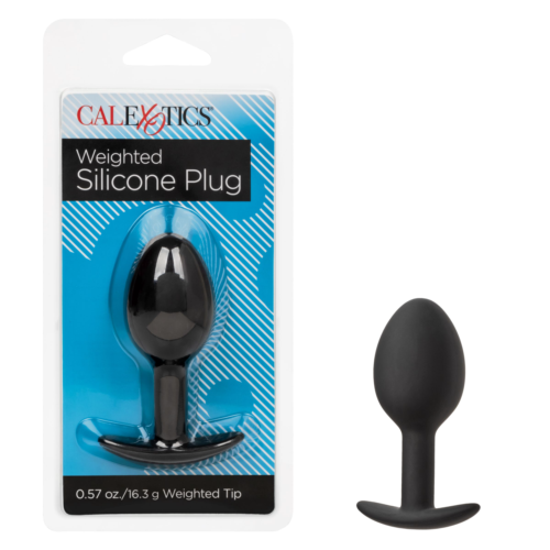 Черная анальная пробка из силикона Weighted Silicone Plug - 7,5 см. - 1