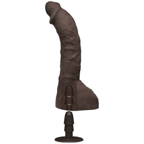 Коричневый фаллоимитатор-гигант Prince Yahshua ULTRASKYN 10.5” Cock with Removable Vac-U-Lock Suction Cup - 27,4 см. - 2
