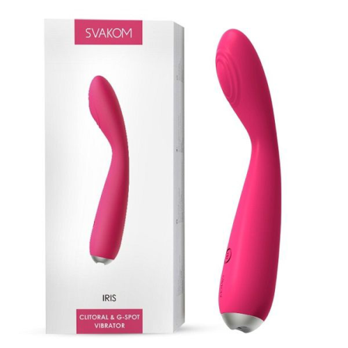 Ярко-розовый G-стимулятор IRIS Clitoral G-spot Vibrator - 18 см. - 7