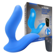 Синий вибромассажер простаты 3,5’’ Remote Control Curve P-spot Massager - 12 см. - 1