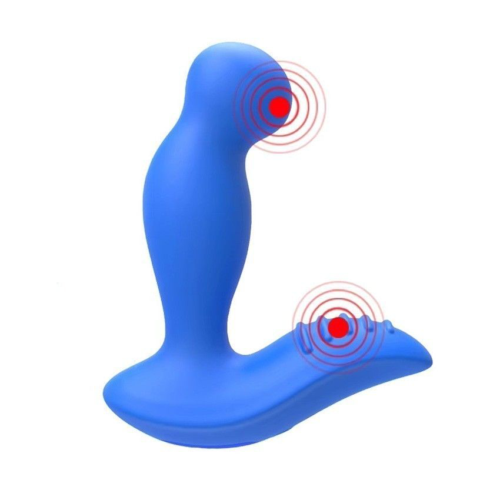 Синий вибромассажер простаты 3,5’’ P-spot Massager - 12,5 см. - 3