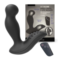 Черный вибромассажер простаты 3,5’’ Remote Control P-spot Massager - 12,5 см. - 1