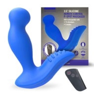 Синий вибромассажер простаты 3,5’’ Remote Control P-spot Massager - 12,5 см. - 1