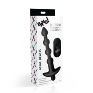 Черные анальные бусы с вибрацией и пультом ДУ 28X Remote Control Vibrating Silicone Anal Beads - 19 см. - 4