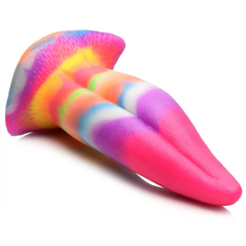 Фантазийный люминесцентный стимулятор-язык Unicorn Kiss Unicorn Tongue Glow-in-the-Dark Silicone Dildo - 21,3 см. - 1