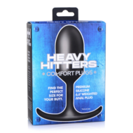 Черная анальная пробка с утяжелением Premium Silicone Weighted Anal Plug XL - 16,8 см. - 3