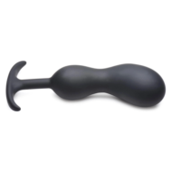 Черный массажер простаты с утяжелителями Premium Silicone Weighted Prostate Plug XL - 20,8 см. - 1