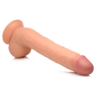 Телесный фаллоимитатор-гигант на присоске Long Logan 10’’ Dildo with Balls - 27,4 см. - 1