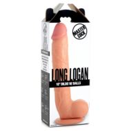 Телесный фаллоимитатор-гигант на присоске Long Logan 10’’ Dildo with Balls - 27,4 см. - 4