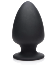 Черная мягкая анальная пробка Squeezable Large Anal Plug - 13,2 см. - 0