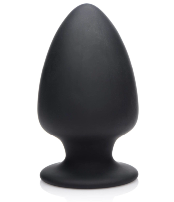 Черная мягкая анальная пробка Squeezable Large Anal Plug - 13,2 см.