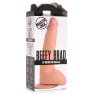 Телесный фаллоимитатор Beefy Brad 9’’ Dildo with Balls - 22,4 см. - 4