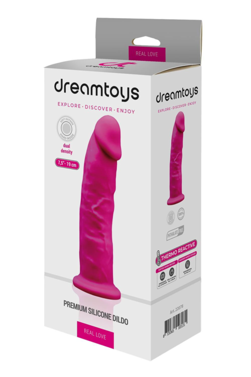 Розовый фаллоимитатор Real Love Dildo 7.5 Inch - 19,5 см. - 2