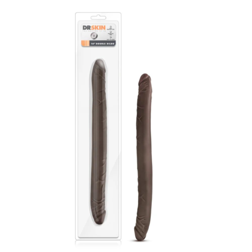 Коричневый двусторонний фаллоимитатор Chocolate 16-Inch Long Dildo - 41,5 см. - 1