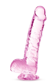 Розовый фаллоимитатор 6 Inch Crystalline Dildo - 15,2 см. - 0