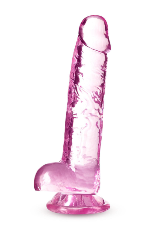 Розовый фаллоимитатор 7 Inch Crystalline Dildo - 17,7 см. - 0