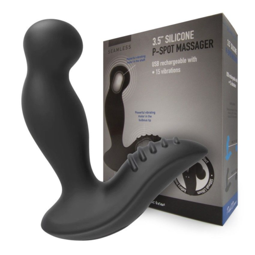 Черный вибромассажер простаты 3,5’’ P-spot Massager - 12,5 см. - 1