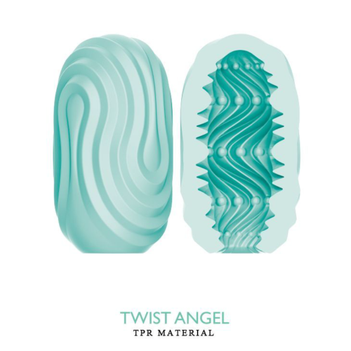 Бирюзовый мастурбатор-яйцо Twist Angel - 2