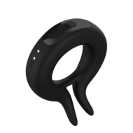 Черное эрекционное кольцо Marry Me Rechargeable Vibrating Cockring - 2