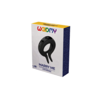 Черное эрекционное кольцо Marry Me Rechargeable Vibrating Cockring - 4