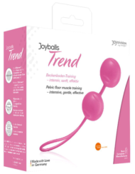 Нежно-розовые вагинальные шарики Joyballs Trend с петелькой - 1