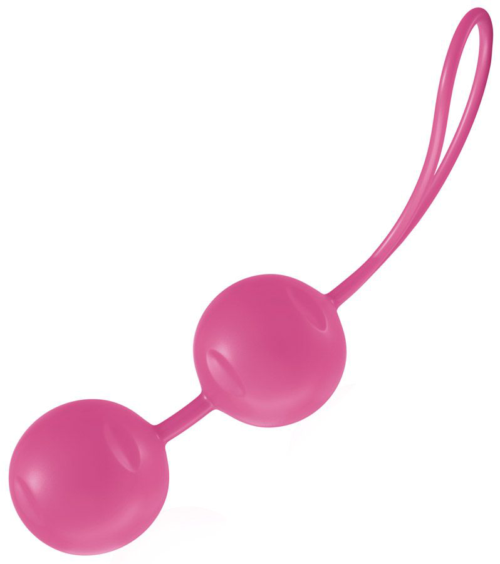 Нежно-розовые вагинальные шарики Joyballs Trend с петелькой - 0
