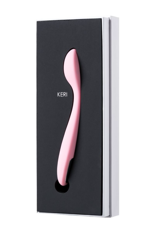 Нежно-розовый клиторальный вибратор Keri - 17 см. - 15