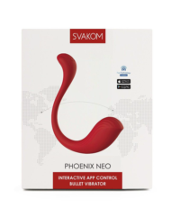 Красный интерактивный вибромассажер Phoenix Neo - 5