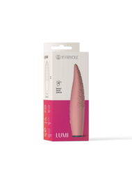 Розовый мини-вибратор с сенсорным управлением Lumi - 2