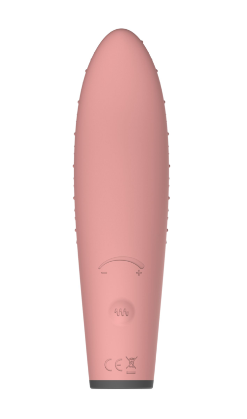 Розовый мини-вибратор с сенсорным управлением Lumi - 1