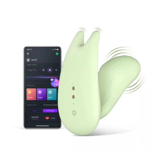Зеленый вибратор Magic Motion Umi - 9,5 см. - 0