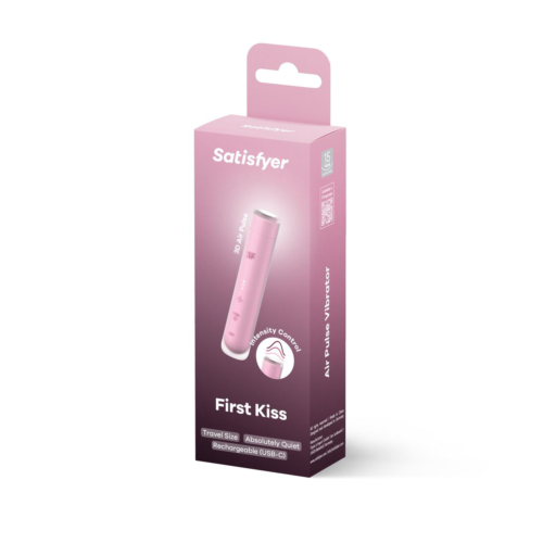 Розовый вакуумный стимулятор First Kiss - 5