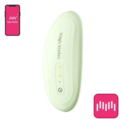 Зеленый вибромассажер в трусики Magic Motion Nyx - 8,8 см. - 1