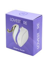 Белый вакуумный стимулятор клитора Liberty Swan - 5