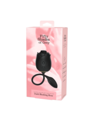 Черный клиторальный стимулятор Dark Blushing Rose - 1